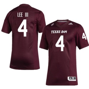 Men's Will Lee III Maroon Texas A&M Aggies #4 College Football Embroidery Jerseys 288014-212