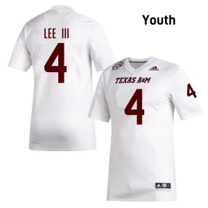 Youth Will Lee III White Texas A&M Aggies #4 College Football Limited Jersey 639458-154
